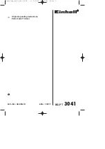 EINHELL 34.018.13 Original Operating Instructions preview