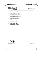 EINHELL 34.103.81 Original Operating Instructions предпросмотр