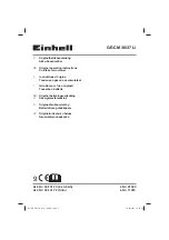 Предварительный просмотр 1 страницы EINHELL 34.131.70 Original Operating Instructions