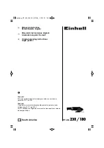 EINHELL 4006825587975 Original Operating Instructions preview