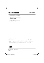 Предварительный просмотр 1 страницы EINHELL 4183401 Original Operating Instructions