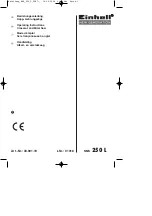 Preview for 1 page of EINHELL 43.001.19 Operating Instructions Manual