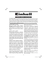 Предварительный просмотр 48 страницы EINHELL 4431143 Original Operating Instructions