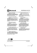 Предварительный просмотр 2 страницы EINHELL 4600020 Operating Instructions Manual