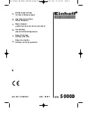 EINHELL 5000D Operating Instructions Manual preview