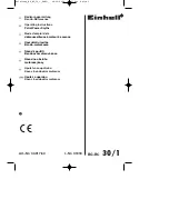 EINHELL BG-BC 30/1 Operating Instructions Manual preview