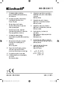 EINHELL BG-CB 2041 T Operating Instructions Manual preview