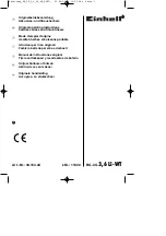 Предварительный просмотр 1 страницы EINHELL BG-CG 3,6 Li-WT Original Operating Instructions