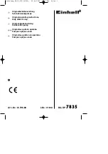 EINHELL BG-DP 7835 Operating Instructions Manual предпросмотр