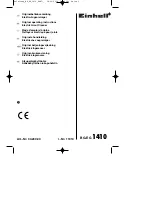 EINHELL BG-EG 1410 Original Operating Instructions предпросмотр