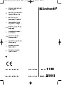 EINHELL BG-EL 2100 Operating Instructions Manual preview