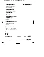 EINHELL BG-EL 2301 Original Operating Instructions preview