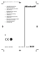 EINHELL BG-ET 2620 Operating Instructions Manual preview