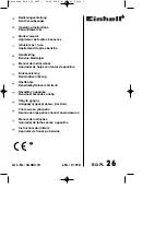 Предварительный просмотр 1 страницы EINHELL BG-PL 26 Operating Instructions Manual