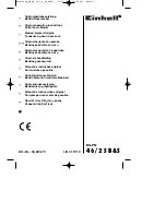 EINHELL BG-PM 46/2 S B&S Original Operating Instructions preview