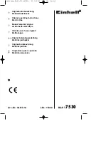 EINHELL BG-RT 7530 Original Operating Instructions preview