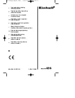 EINHELL BG-WW 636 Original Operating Instructions предпросмотр