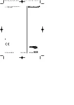 Предварительный просмотр 1 страницы EINHELL BT-AG 850 Original Operating Instructions