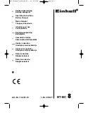 EINHELL BT-BC 8 Operating Instructions Manual предпросмотр