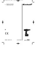 Preview for 1 page of EINHELL BT-CD 18 I Operating Instructions Manual