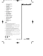 EINHELL BT-IW 100 Operating Instructions Manual preview