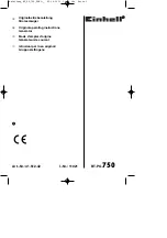 Предварительный просмотр 1 страницы EINHELL BT-PG-750 Original Operating Instructions