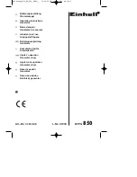 EINHELL BT-PG 850 Operating Instructions Manual preview