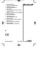 EINHELL BT-SM 2050 Operating Instructions Manual предпросмотр