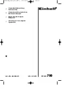 EINHELL BT-SW 700 Original Operating Instructions preview