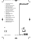 Preview for 1 page of EINHELL BT-TS 800 Original Operating Instructions