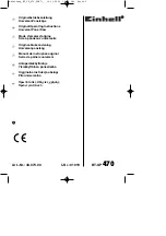 Предварительный просмотр 1 страницы EINHELL BT-UP 470 Original Operating Instructions