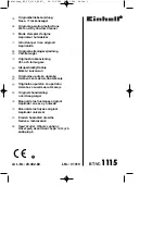 EINHELL BT-VC 1115 Original Operating Instructions предпросмотр