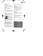 Preview for 31 page of EINHELL BWS 125/850-1 Operating Instructions Manual