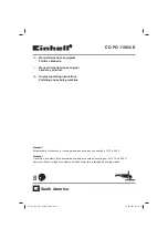 EINHELL CC-PO 1100/2 E Original Operating Instructions preview