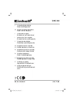 EINHELL DHG 360 Original Operating Instructions предпросмотр