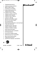 Preview for 2 page of EINHELL E-Stand Original Operating Instructions