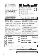 Предварительный просмотр 28 страницы EINHELL EGS 1800 Operating Instructions Manual