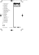 Preview for 1 page of EINHELL ERT 250/1 Directions For Use Manual