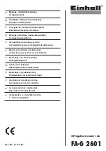 EINHELL FA-G 2601 Installation And Operating Instructions Manual предпросмотр