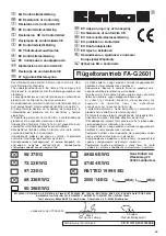 Preview for 61 page of EINHELL FA-G 2601 Installation And Operating Instructions Manual