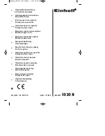 EINHELL GC-DP 1020 N Original Operating Instructions предпросмотр