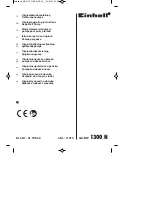 Предварительный просмотр 1 страницы EINHELL GC-DW 1300 N Original Operating Instructions