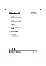 EINHELL GCH 2000 Original Operating Instructions предпросмотр