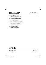 Предварительный просмотр 1 страницы EINHELL GE-CG 10,8 Li Original Operating Instructions