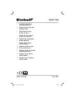 EINHELL GH-DP 7835 Original Operating Instructions предпросмотр