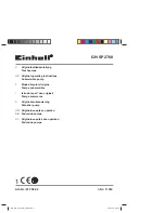 Предварительный просмотр 1 страницы EINHELL GH-SP 2768 Original Operating Instructions