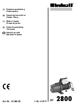 Preview for 1 page of EINHELL GP 2800 Operating Instructions Manual