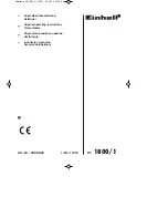 Preview for 1 page of EINHELL HT 1800/1 Original Operating Instructions