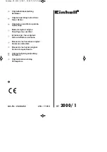 Предварительный просмотр 1 страницы EINHELL HT 2000/1 Original Operating Instructions