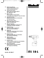 EINHELL ITS 18-L Operating Instructions Manual preview